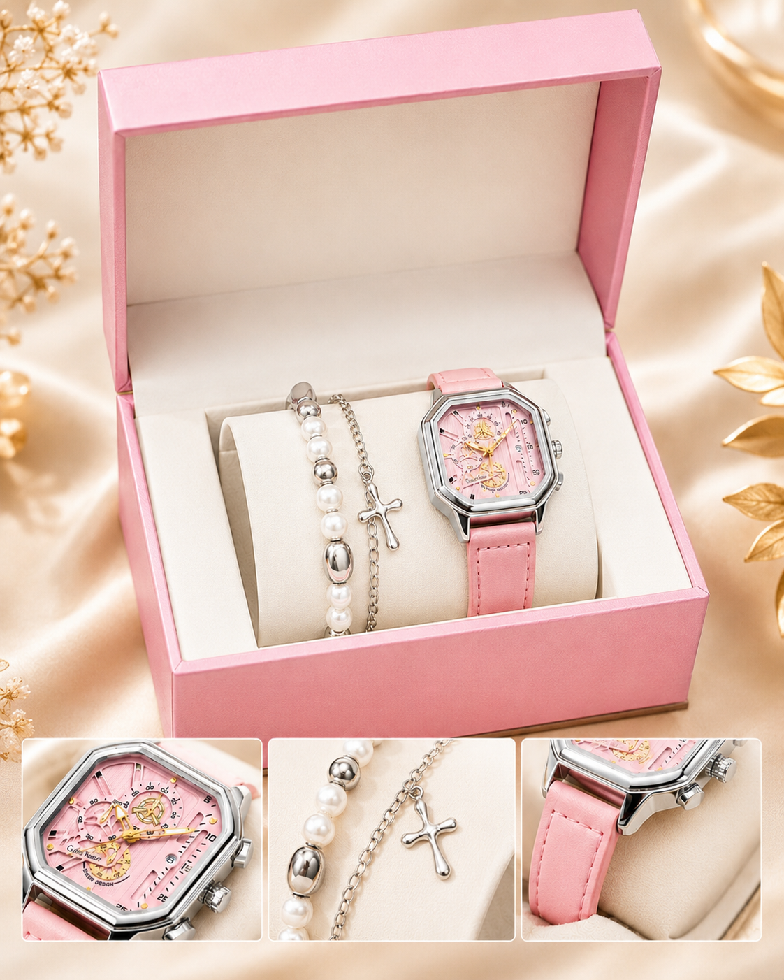 Watch Gift Set – Watch, Jewelry & Gift Box Included